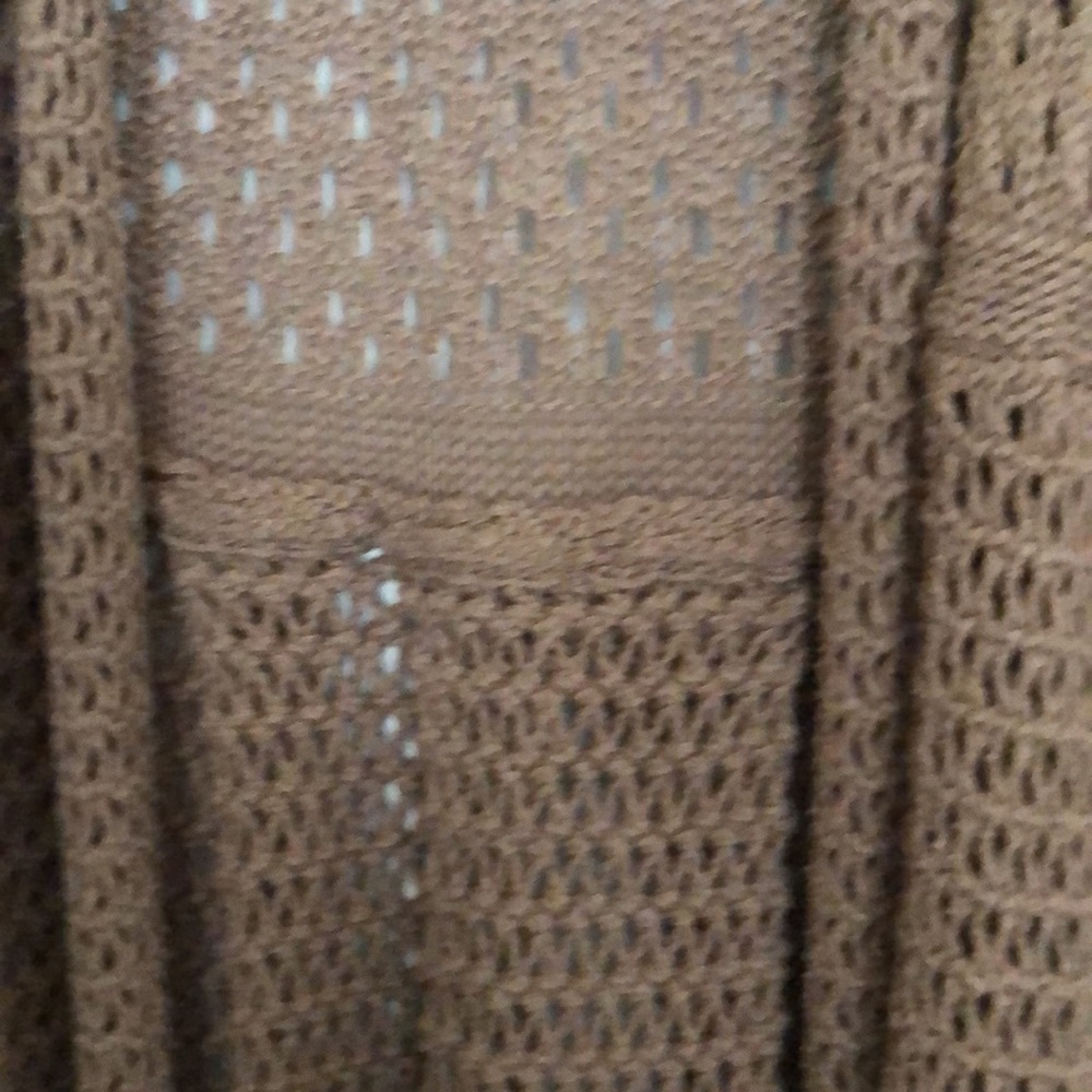 Anthropologie open weave cardigan Patch pockets
Taupe brown - Picture 5 of 12
